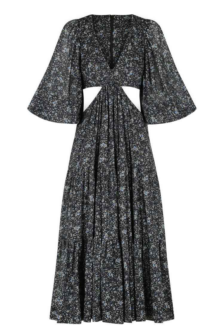Denise Pintuck Cut Out Midi Dress | FINAL SALE