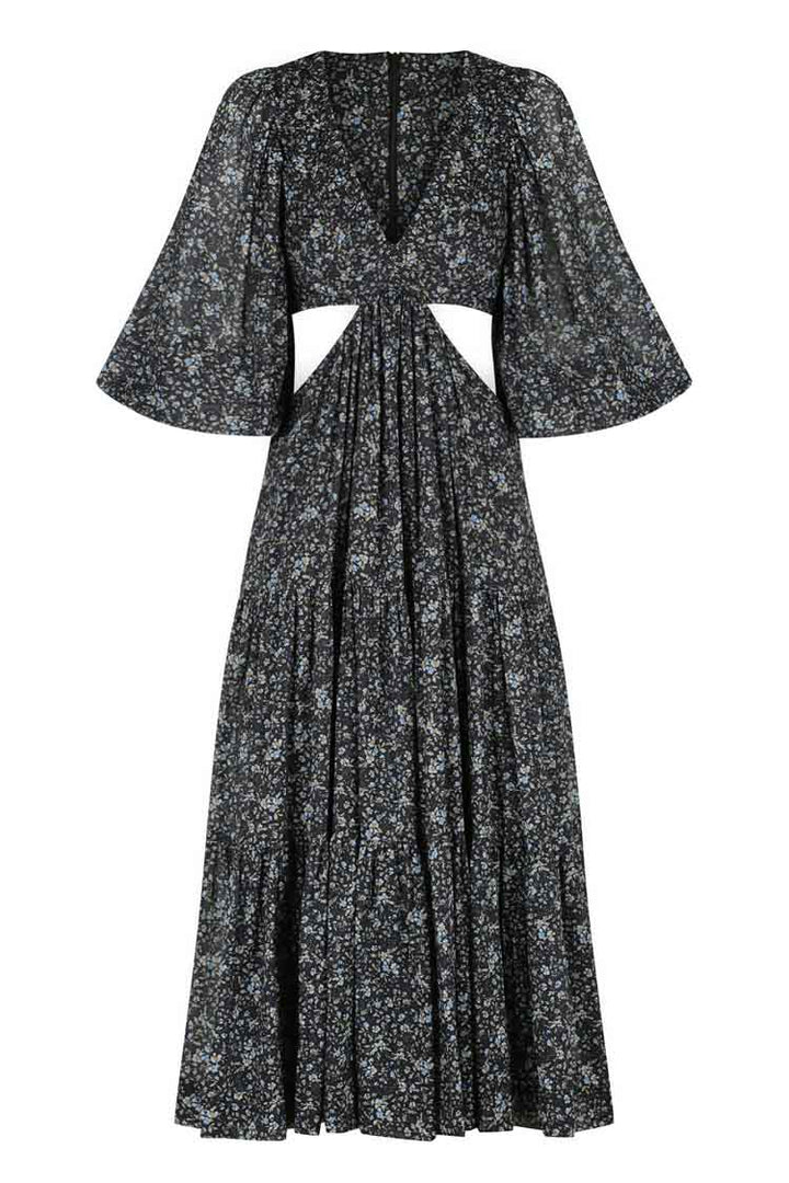Denise Pintuck Cut Out Midi Dress | FINAL SALE
