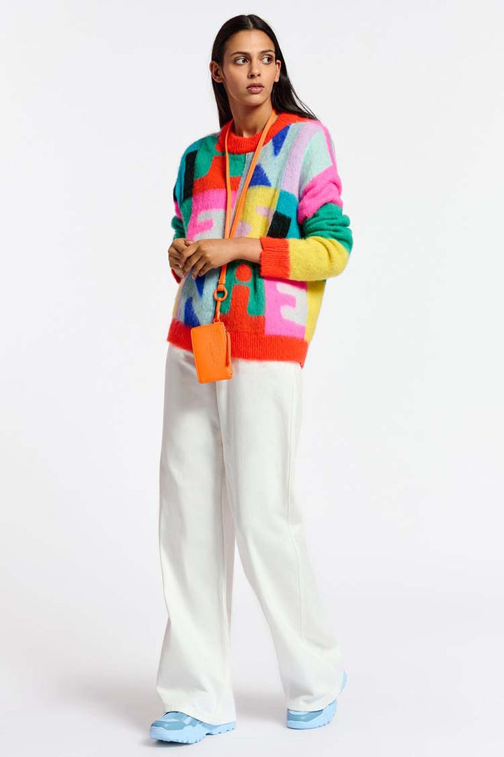 Djari Multicolour Intarsia-Knitted Sweater