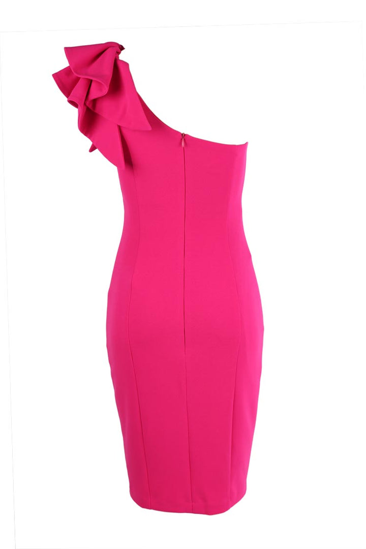 Donna One Shoulder Dress in Pink