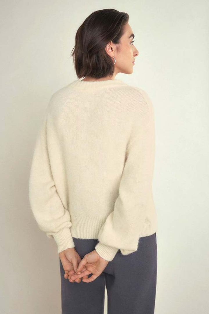 East Balloon Sleeve Sweater in Pearl