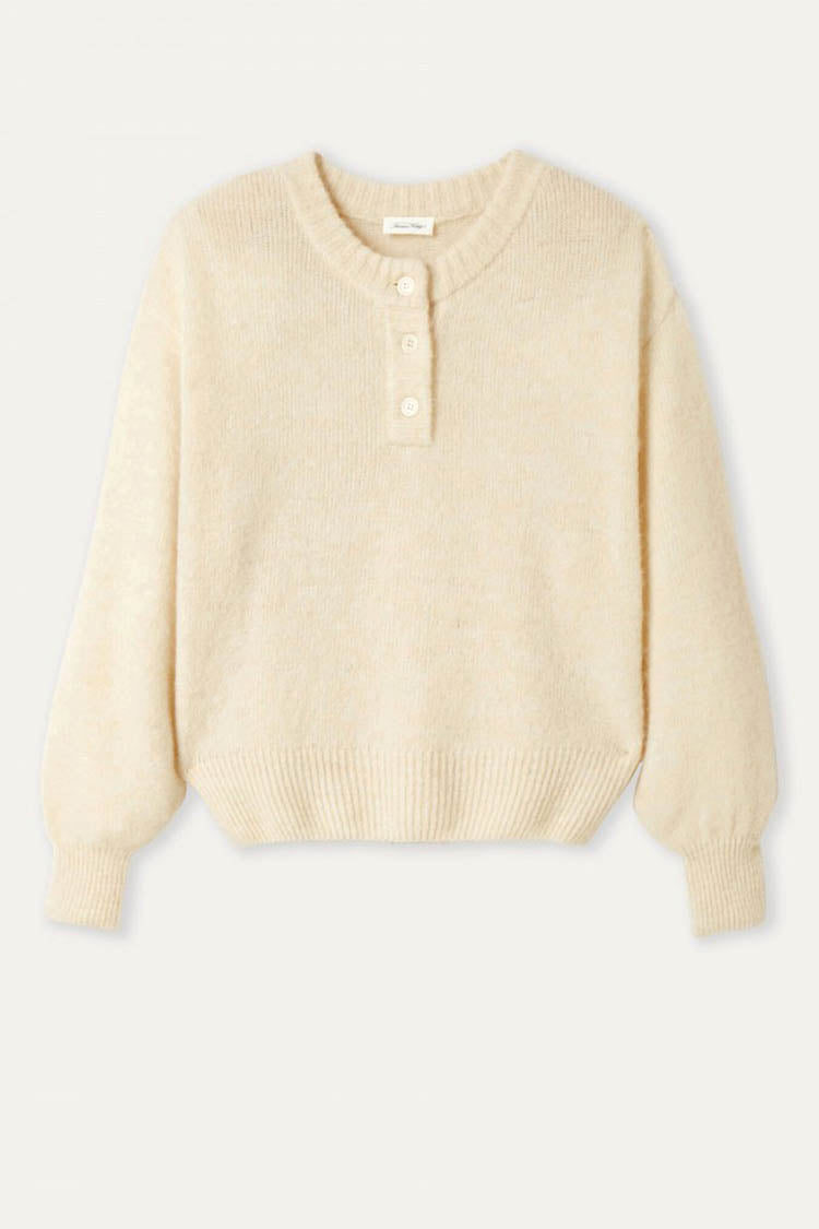 East Balloon Sleeve Sweater in Pearl