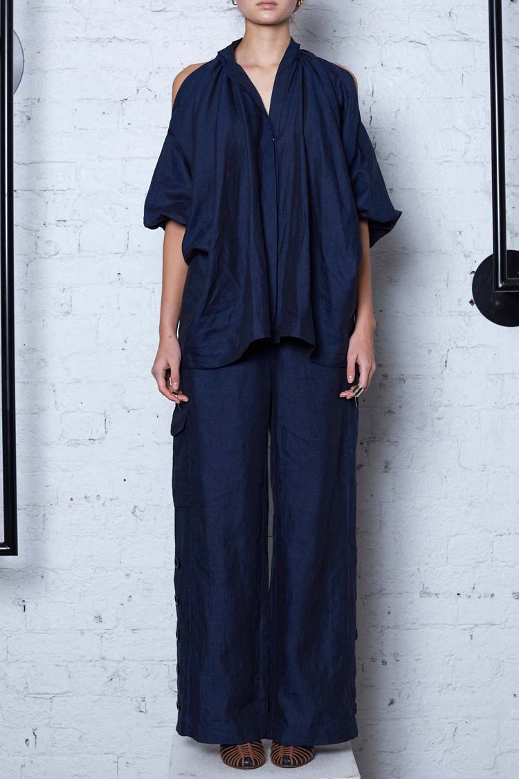 Eco Type Shirt in Denim Linen