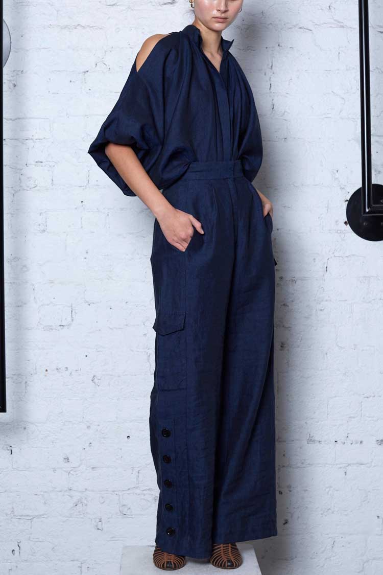 Eco Type Shirt in Denim Linen
