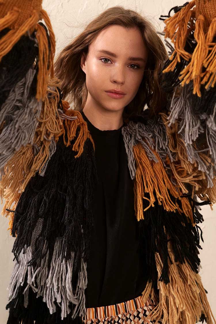 All over fringe cardigan hotsell