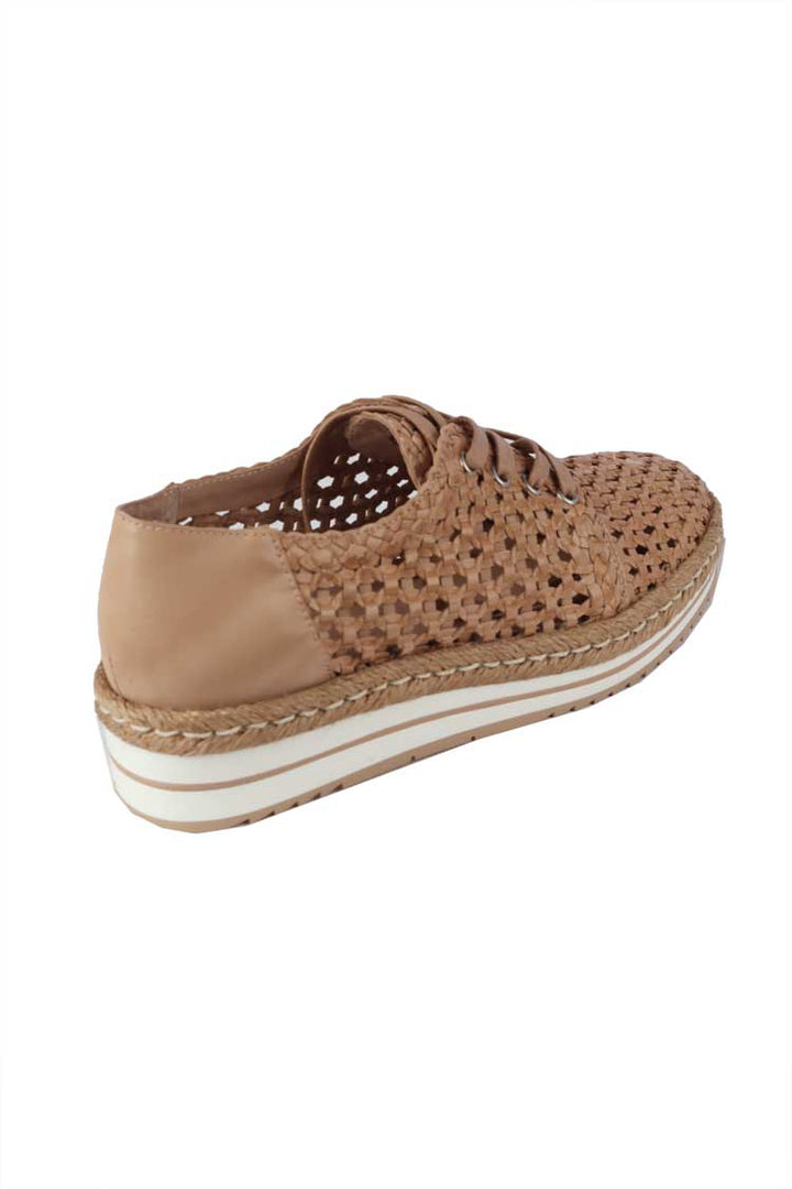 Evert Woven Flat in Nude