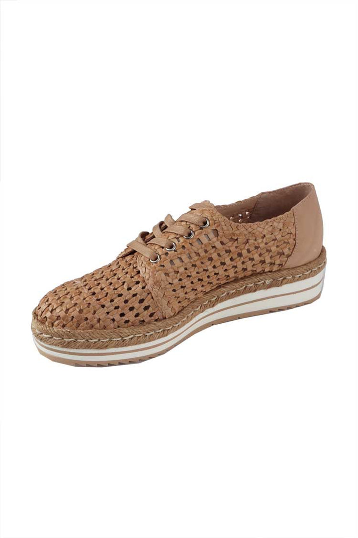 Evert Woven Flat in Nude