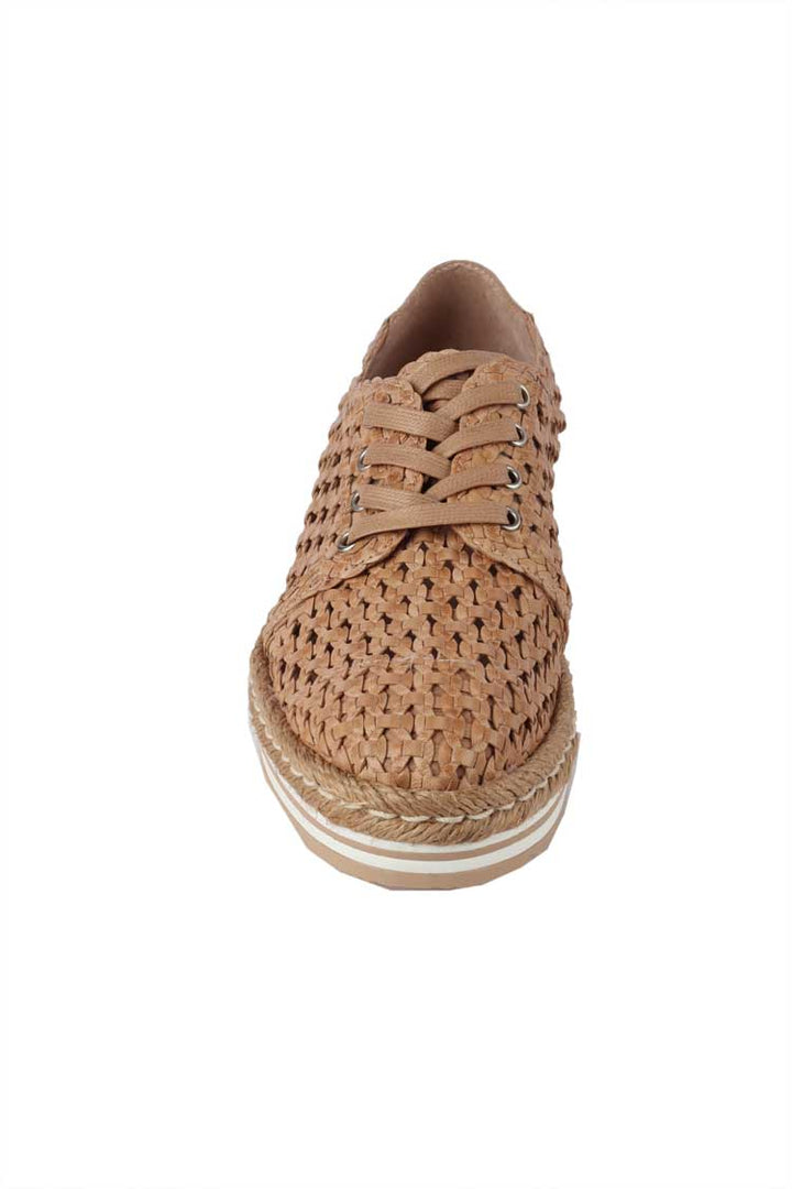 Evert Woven Flat in Nude