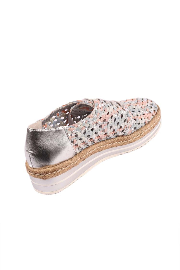 Evert Woven Flats in Silver