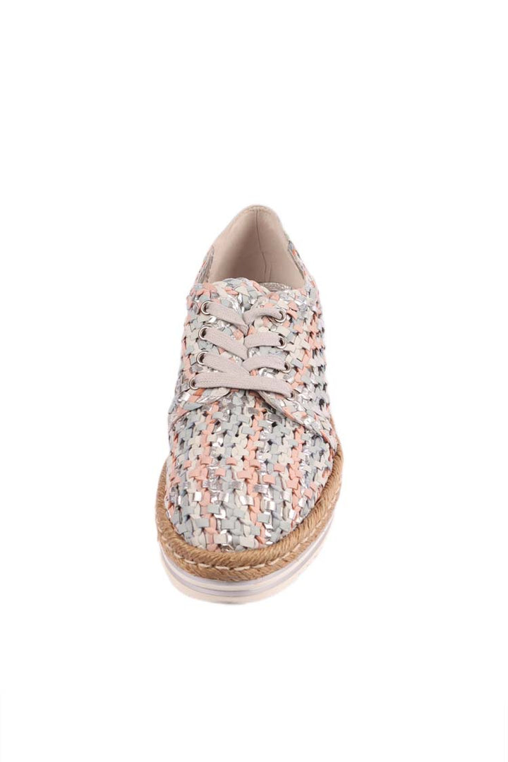 Evert Woven Flats in Silver