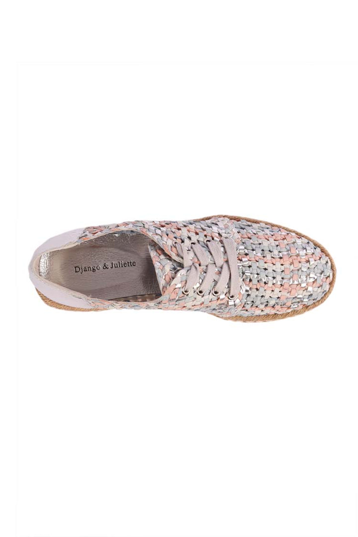 Evert Woven Flats in Silver