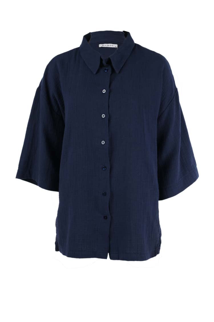 Fifi Shirt in Navy Tops Milson 