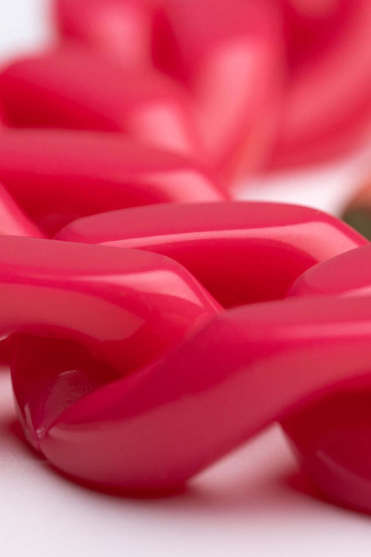 Flat Chain Bracelet in Pink