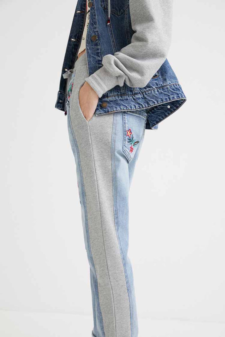 Floral Jogger Jeans in Blue | FINAL SALE