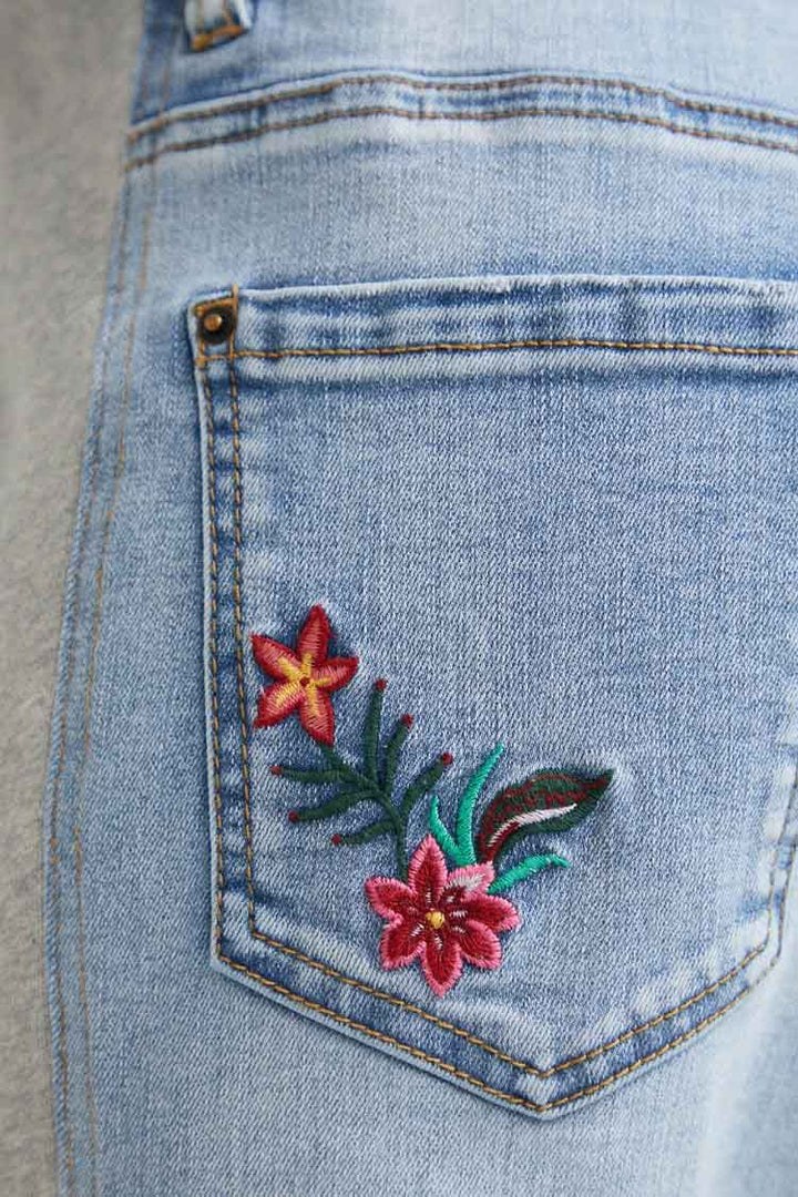Floral Jogger Jeans in Blue | FINAL SALE