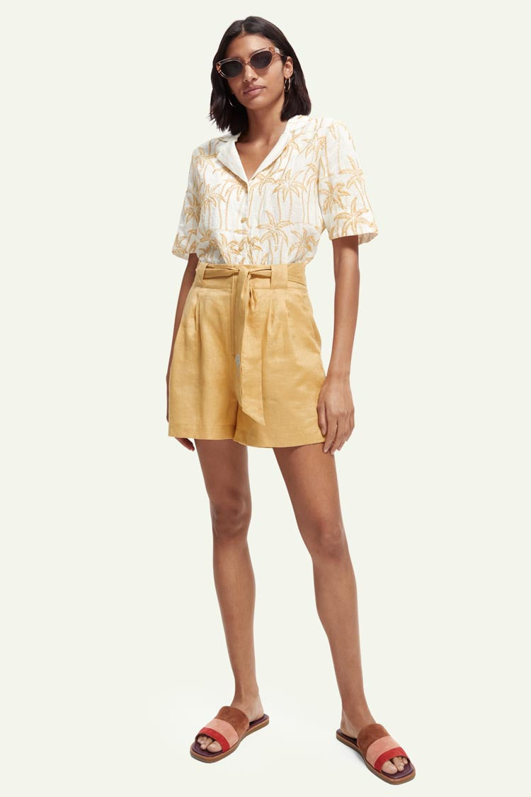 High-rise Linen Short | FINAL SALE