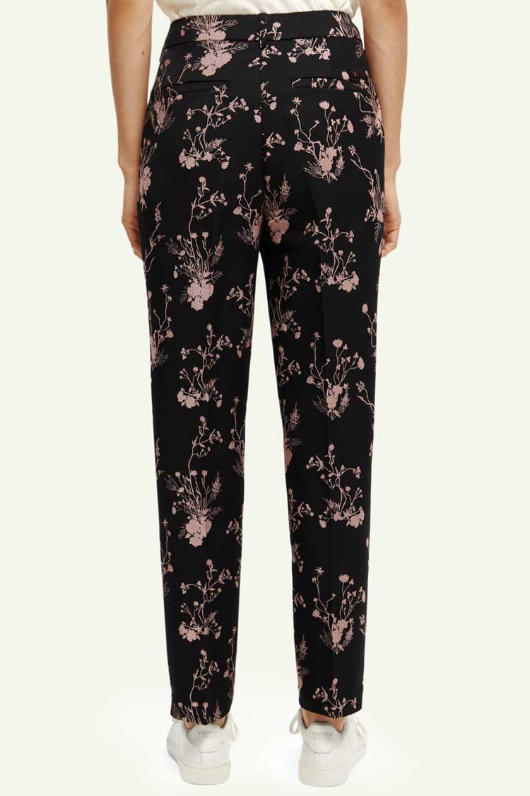 High-rise Tapered Jacquard Trousers in Combo X | FINAL SALE