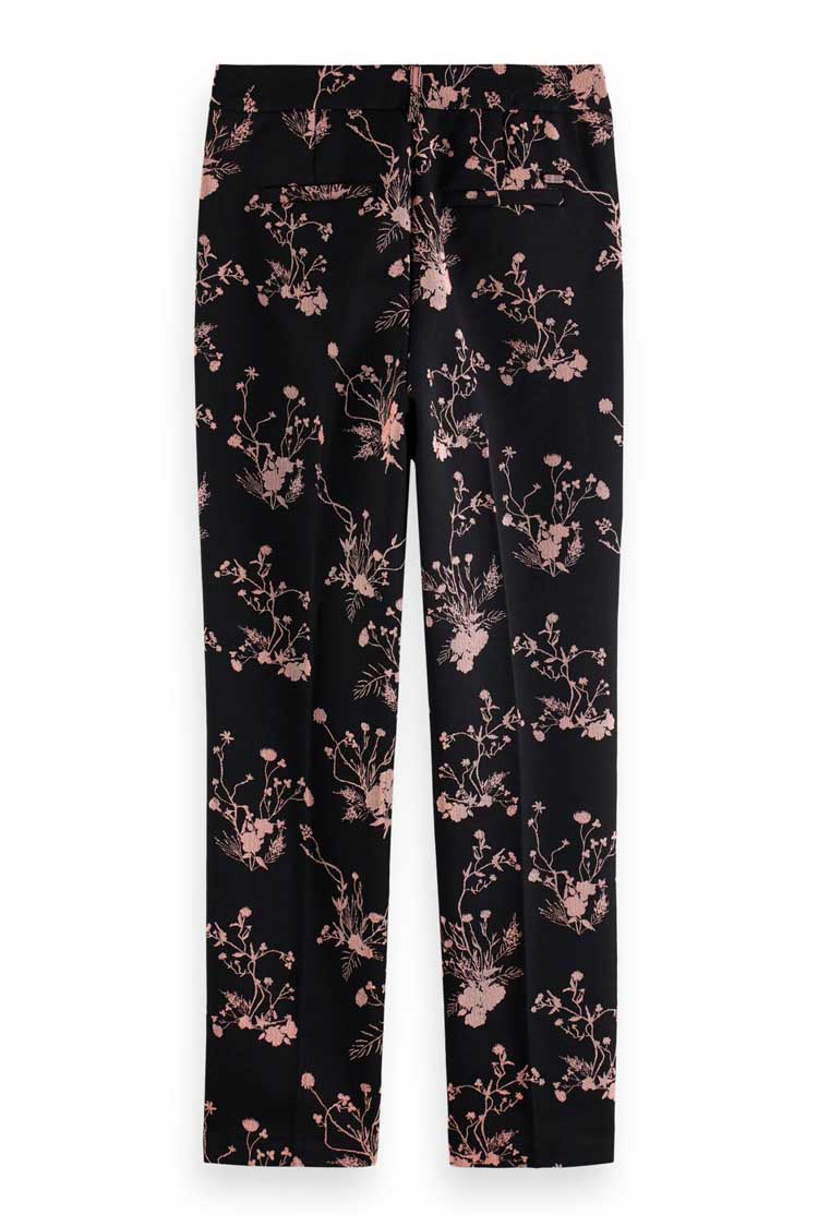 High-rise Tapered Jacquard Trousers in Combo X | FINAL SALE