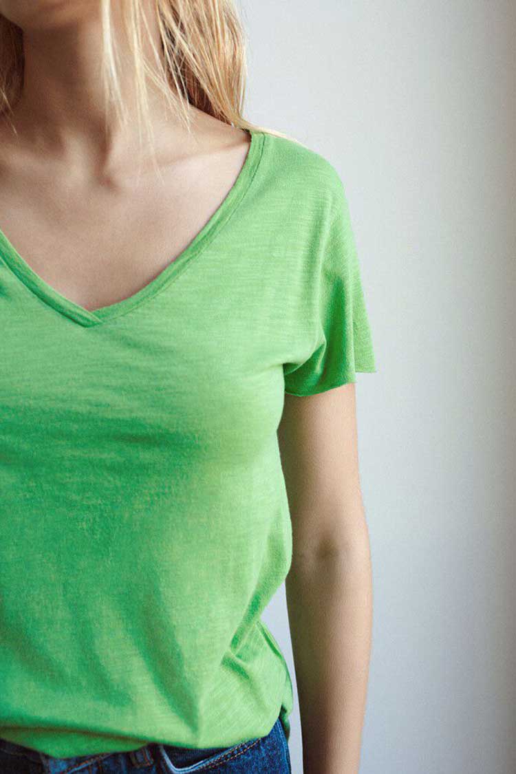 Jacksonville V-neck T-shirt in Vintage Aloe Vera