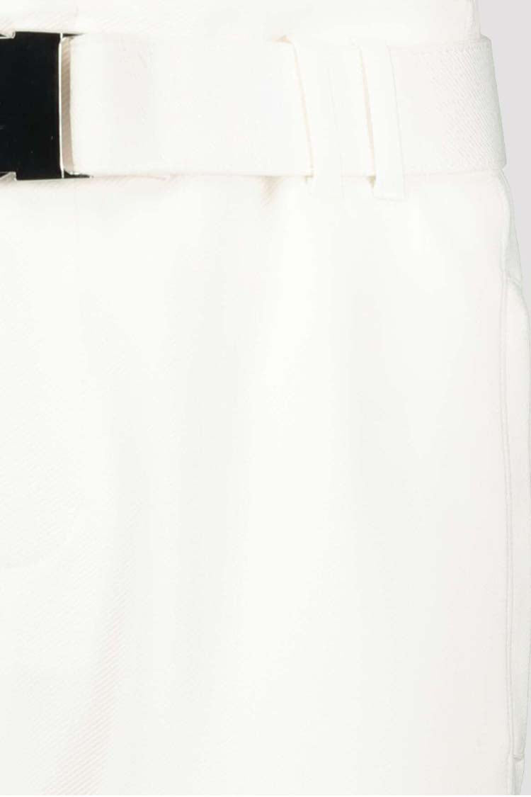 Jersey Rib Pants in White | FINAL SALE