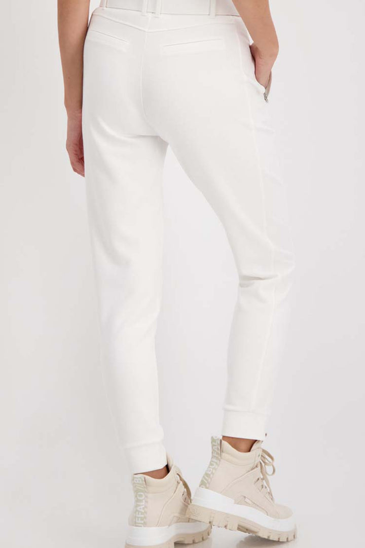 Jersey Rib Pants in White | FINAL SALE