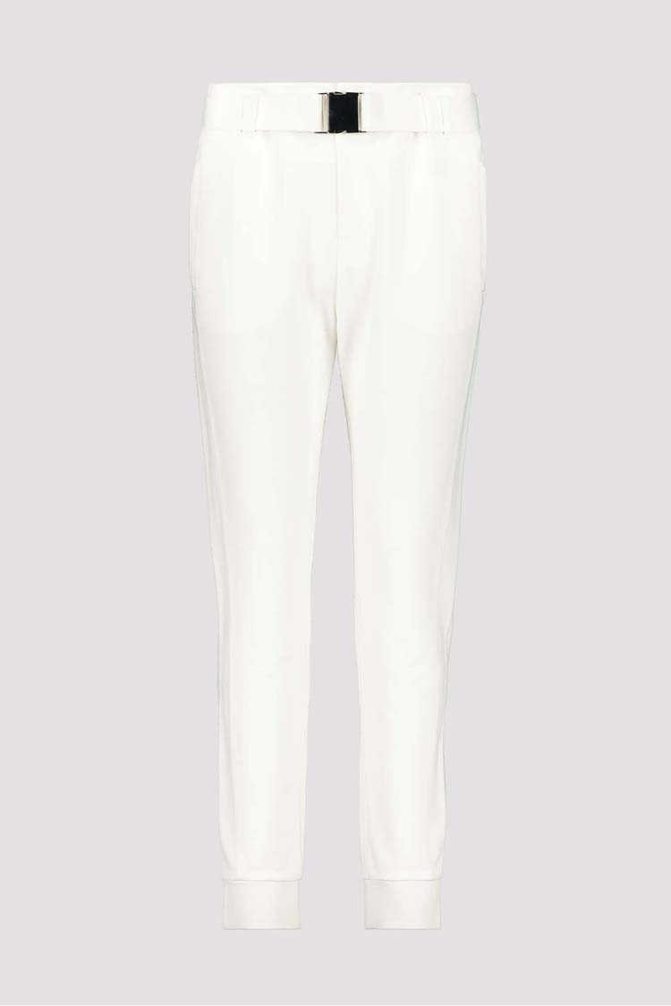 Jersey Rib Pants in White | FINAL SALE