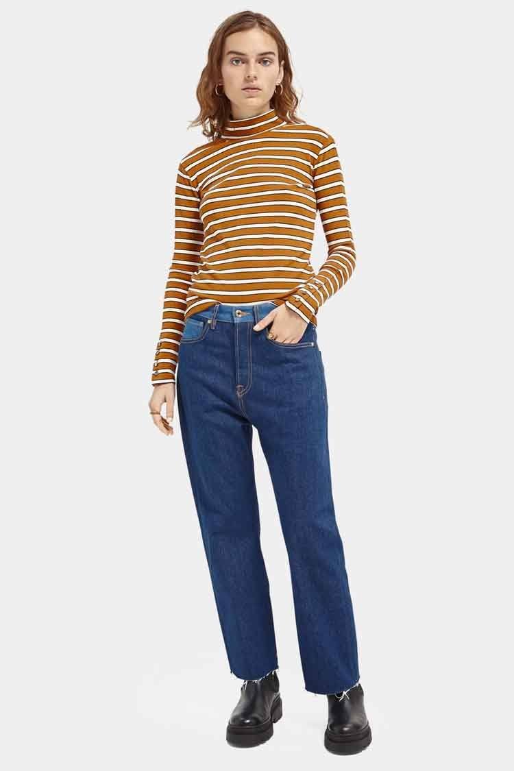 LS Turtleneck Rib Tee Tops Scotch & Soda 