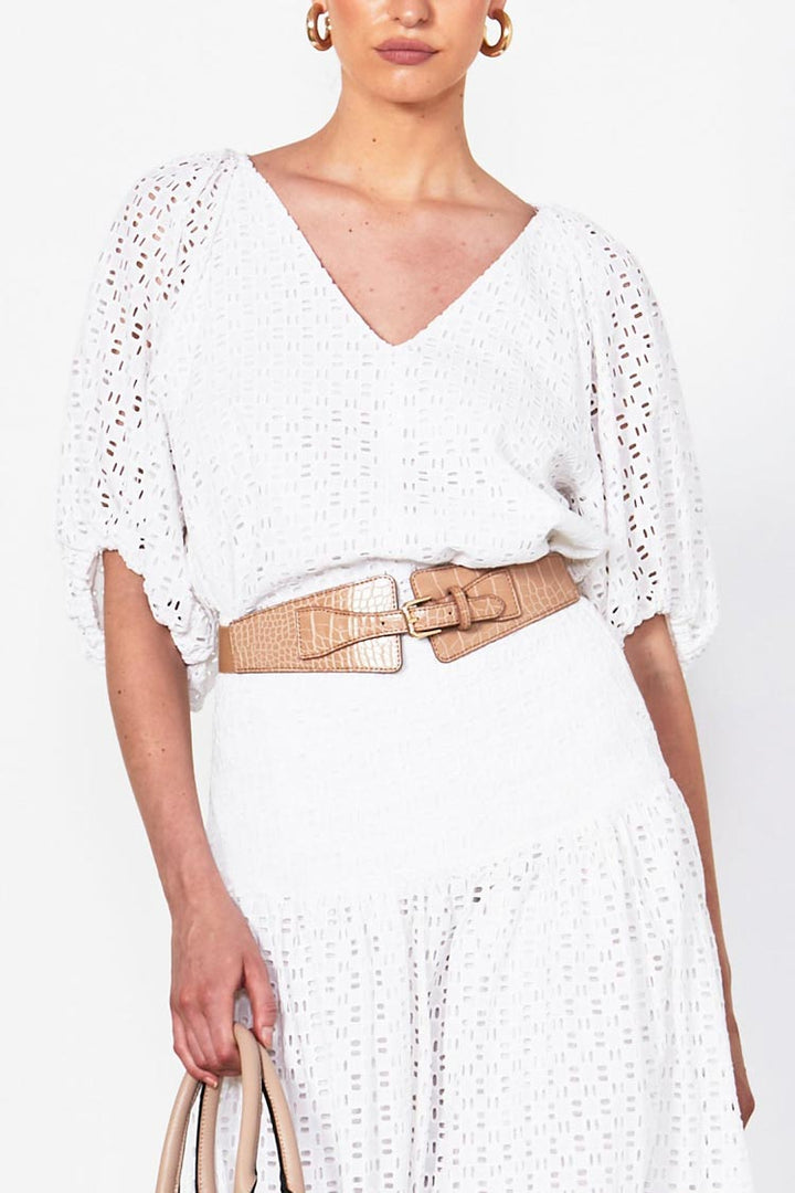 Lady Genevieve Belt in Biscuit