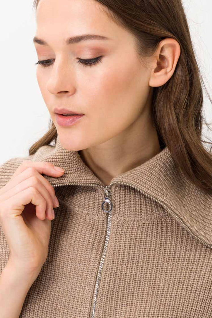 Leila Half Zip Sweater in Camel | FINAL SALE