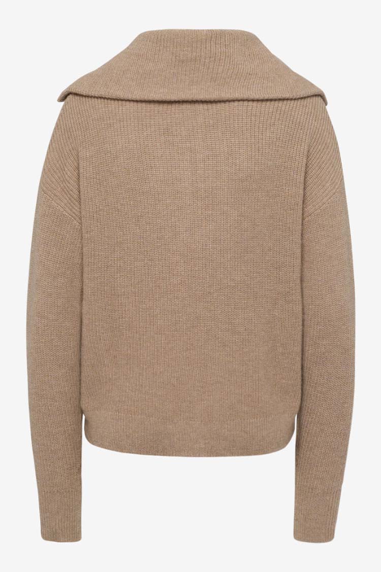 Leila Half Zip Sweater in Camel | FINAL SALE