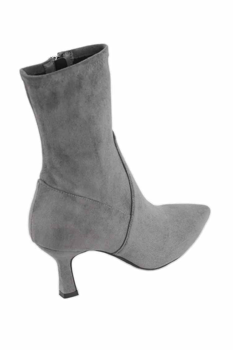 Lisbon Heeled Boot in Grey