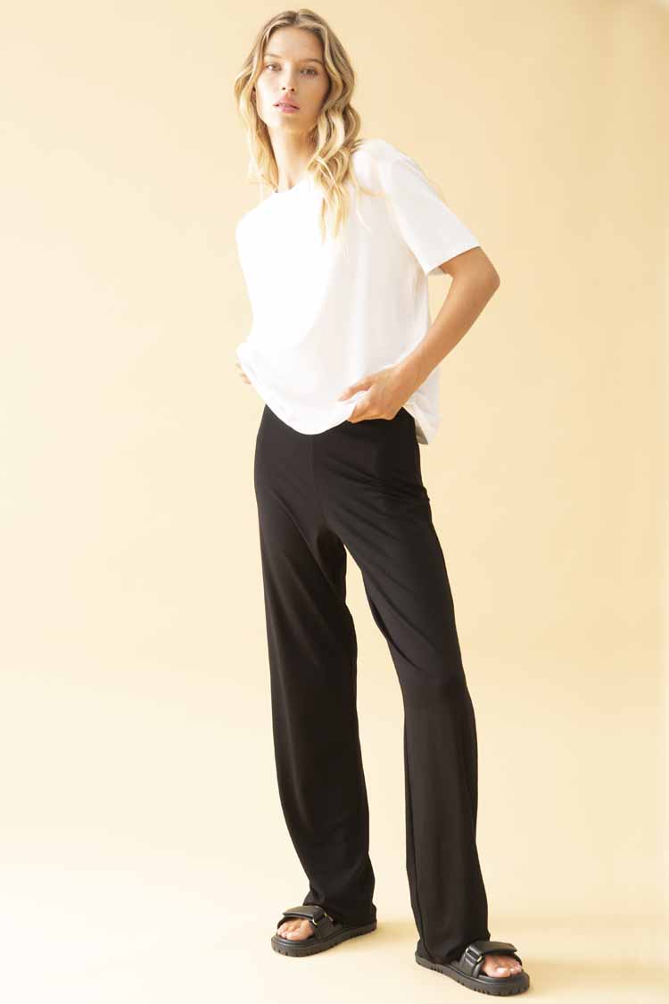 Long Jersey Pant in Black