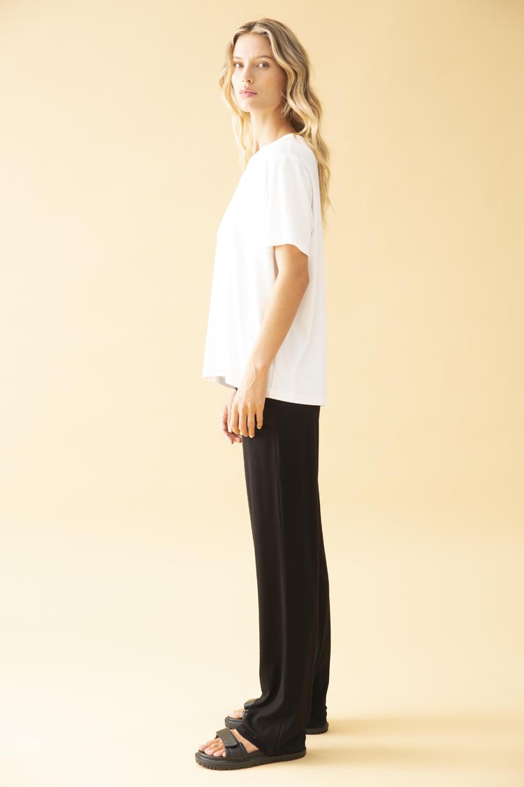 Long Jersey Pant in Black