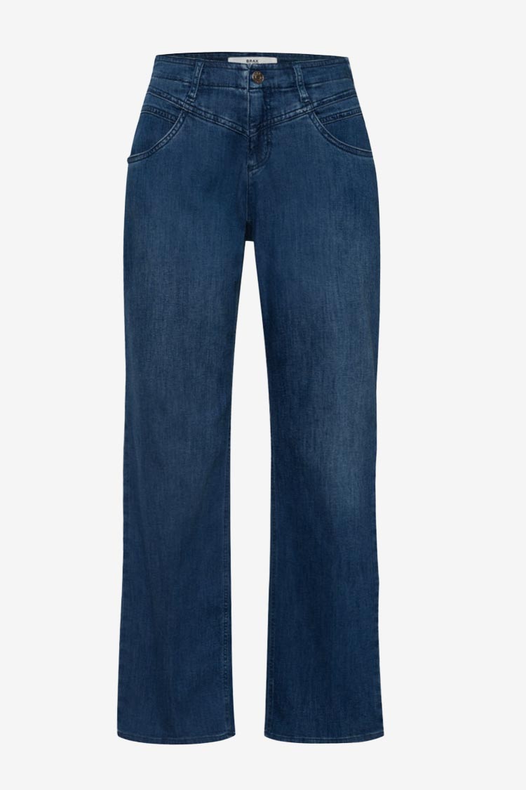 Maine S Flared Jeans in Clean Drak Blue