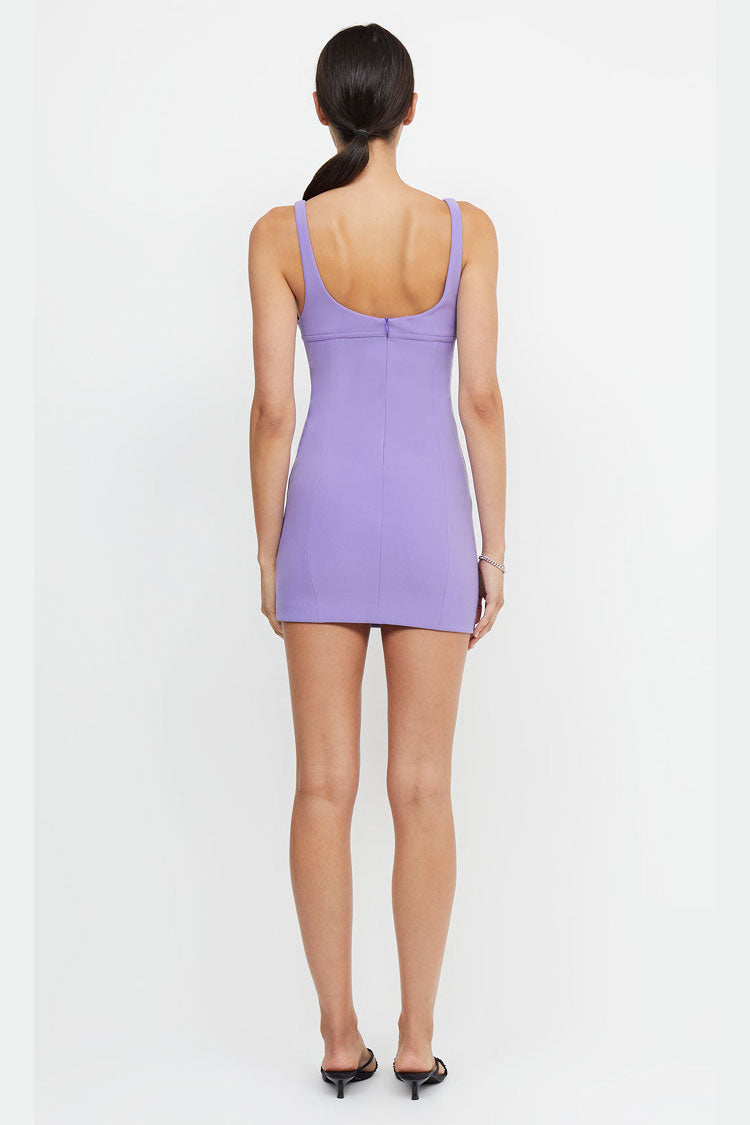 Marisol Scoop Mini Dress in Grape | FINAL SALE