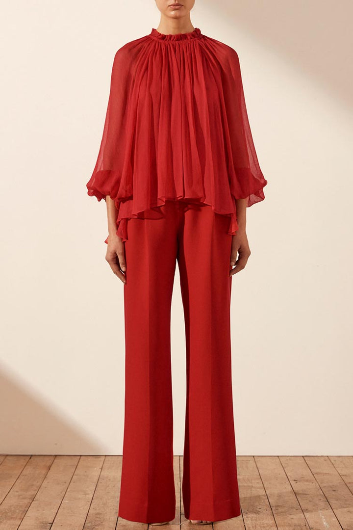 Marquis Gathered H-Neck Blouse