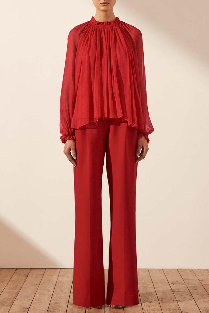 Marquis Gathered H-Neck Blouse