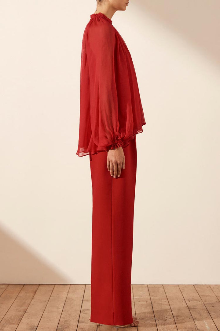 Marquis Gathered H-Neck Blouse