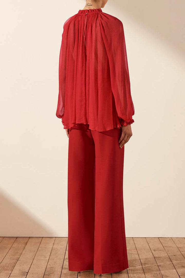 Marquis Gathered H-Neck Blouse