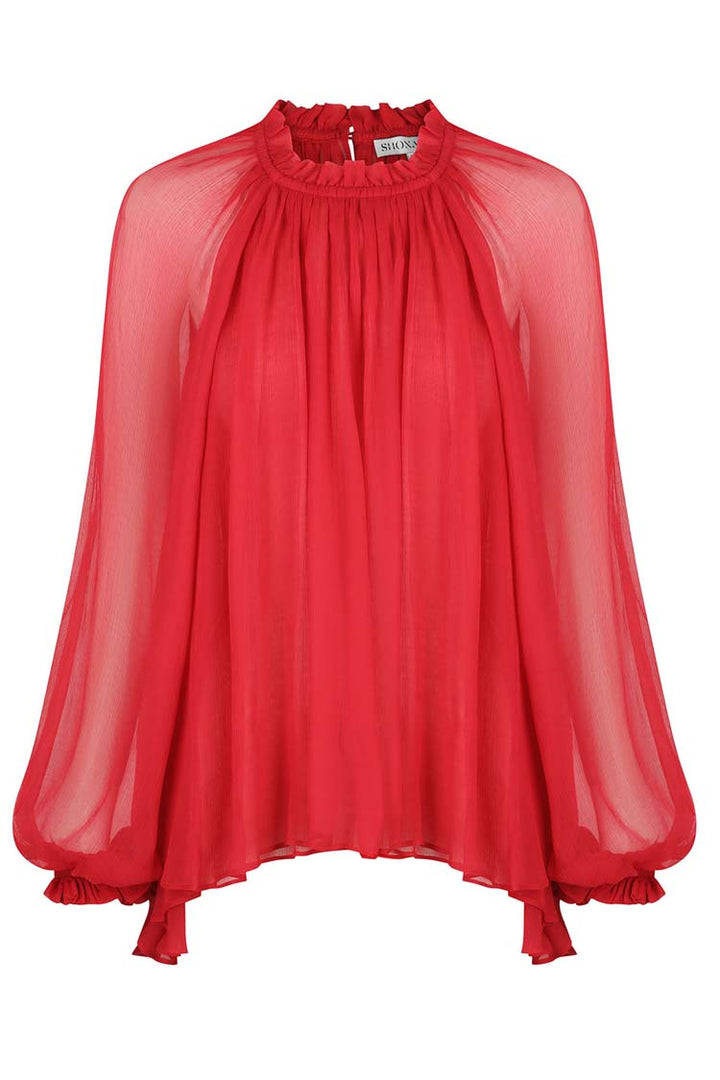 Marquis Gathered H-Neck Blouse