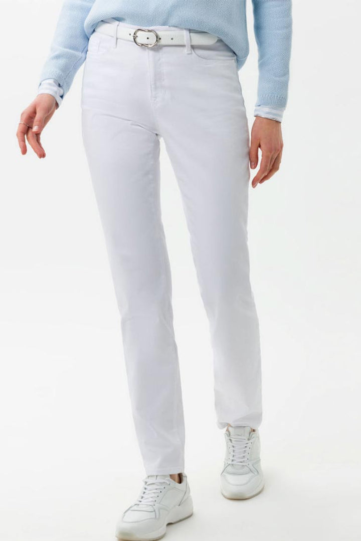 Mary S Ankle Zip Jeans in White