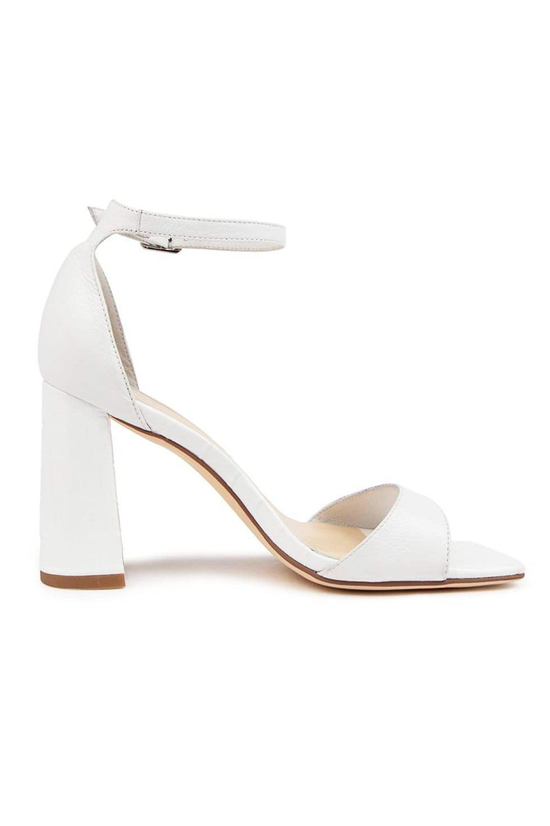 Mila Heeled Sandals in White Shoes Mollini 