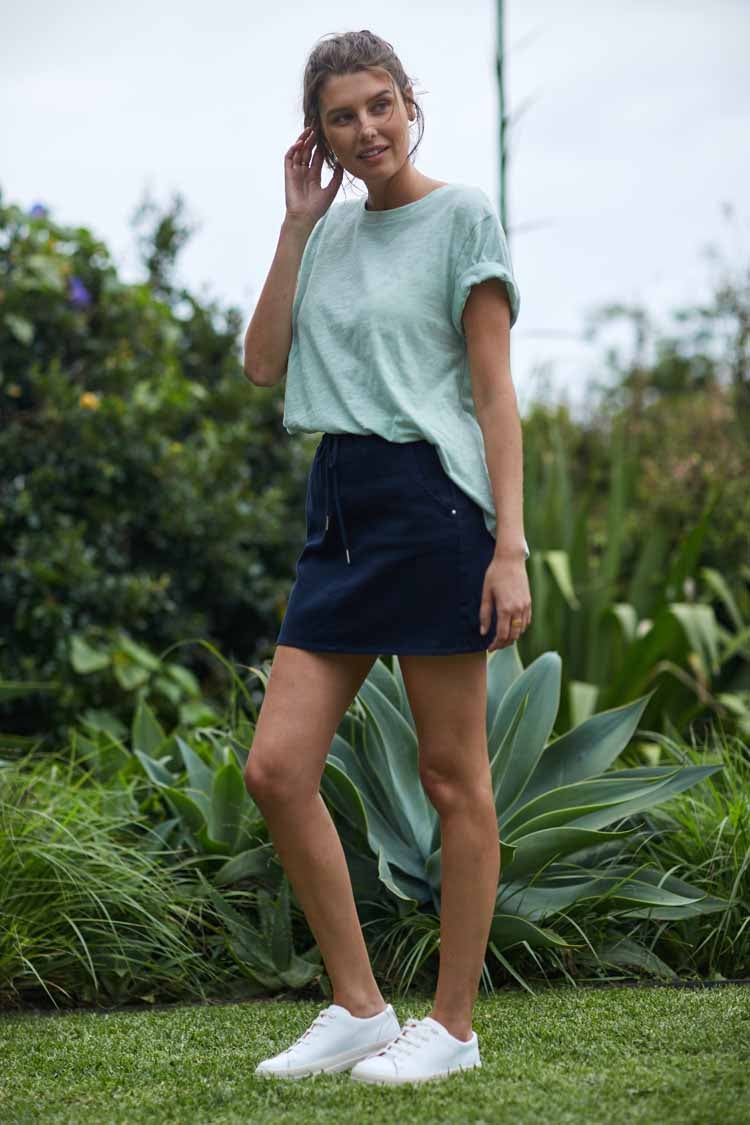 Natalie Tee in Sea Green Tops Milson 
