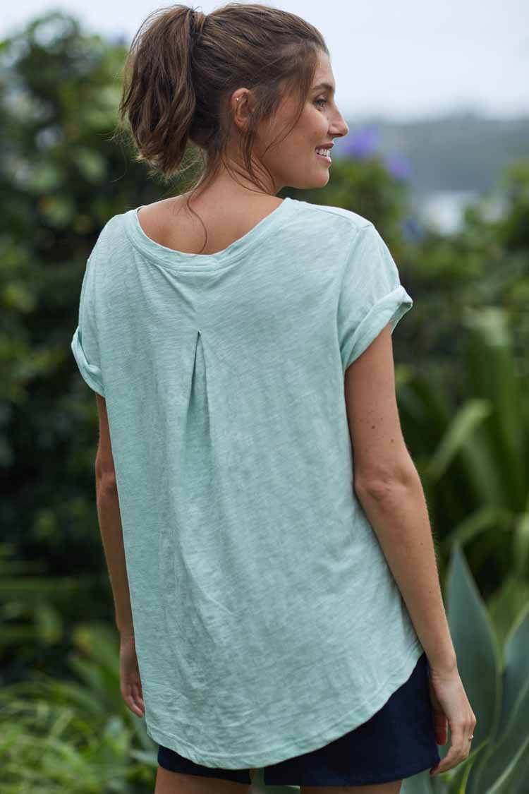 Natalie Tee in Sea Green Tops Milson 