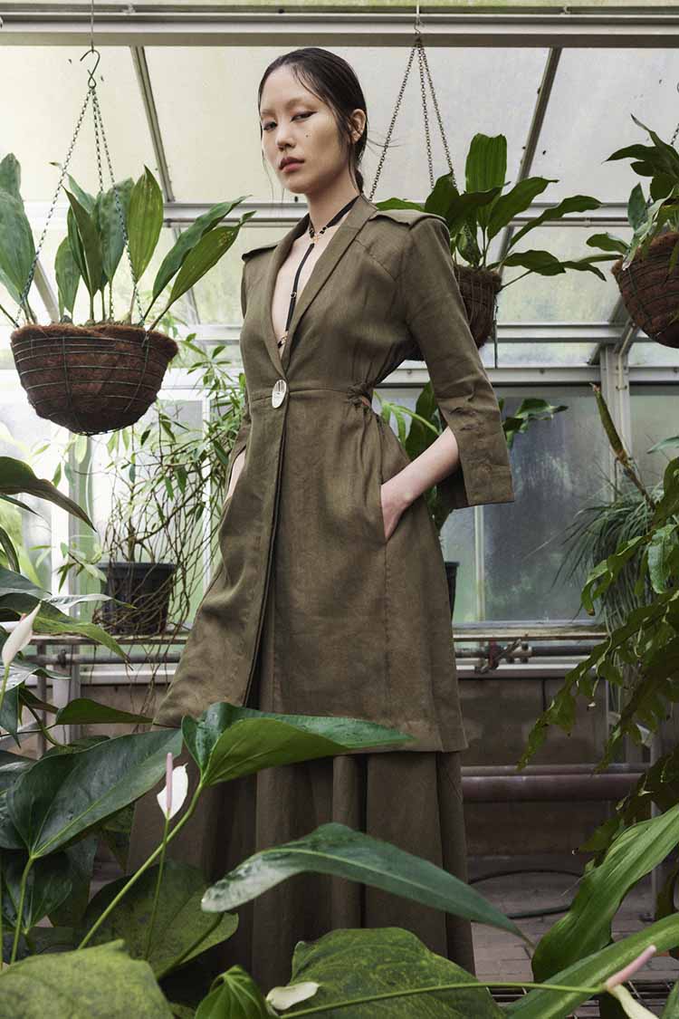 Nature Crusader Jacket Dress in Army Green | FINAL SALE