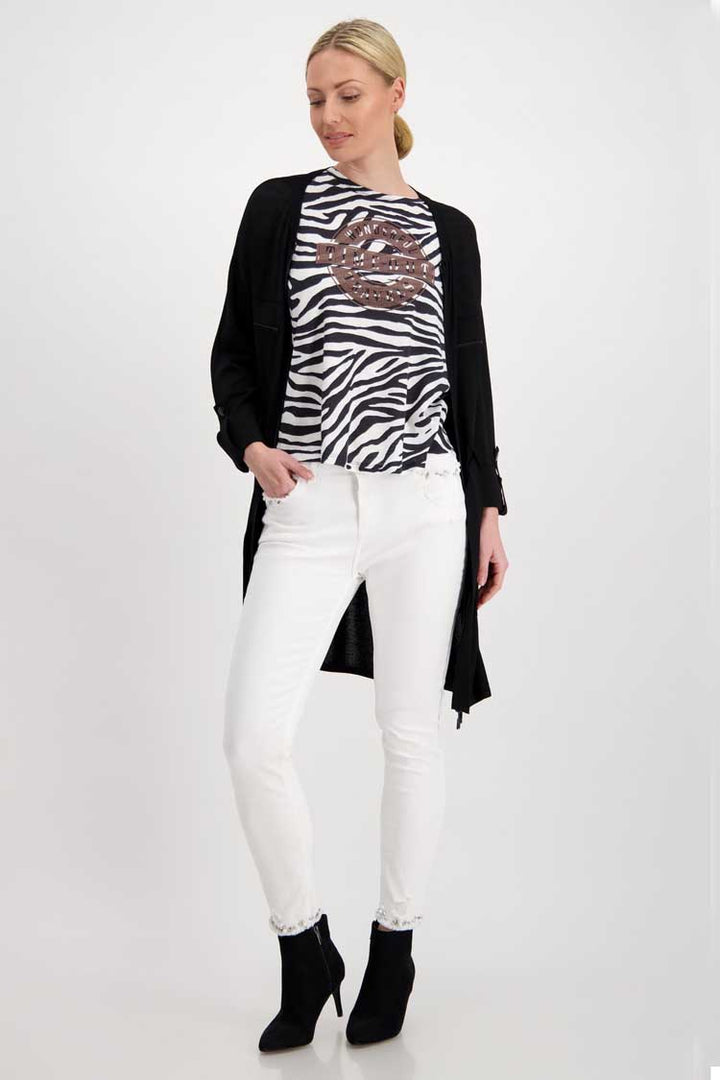 Pearls Details Jeans in White