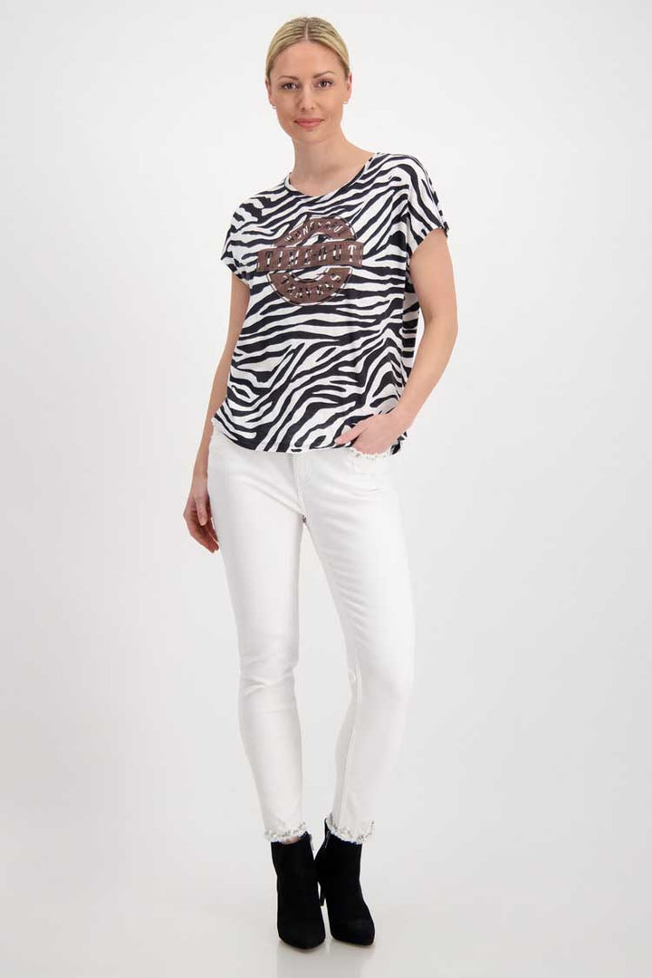 Pearls Details Jeans in White