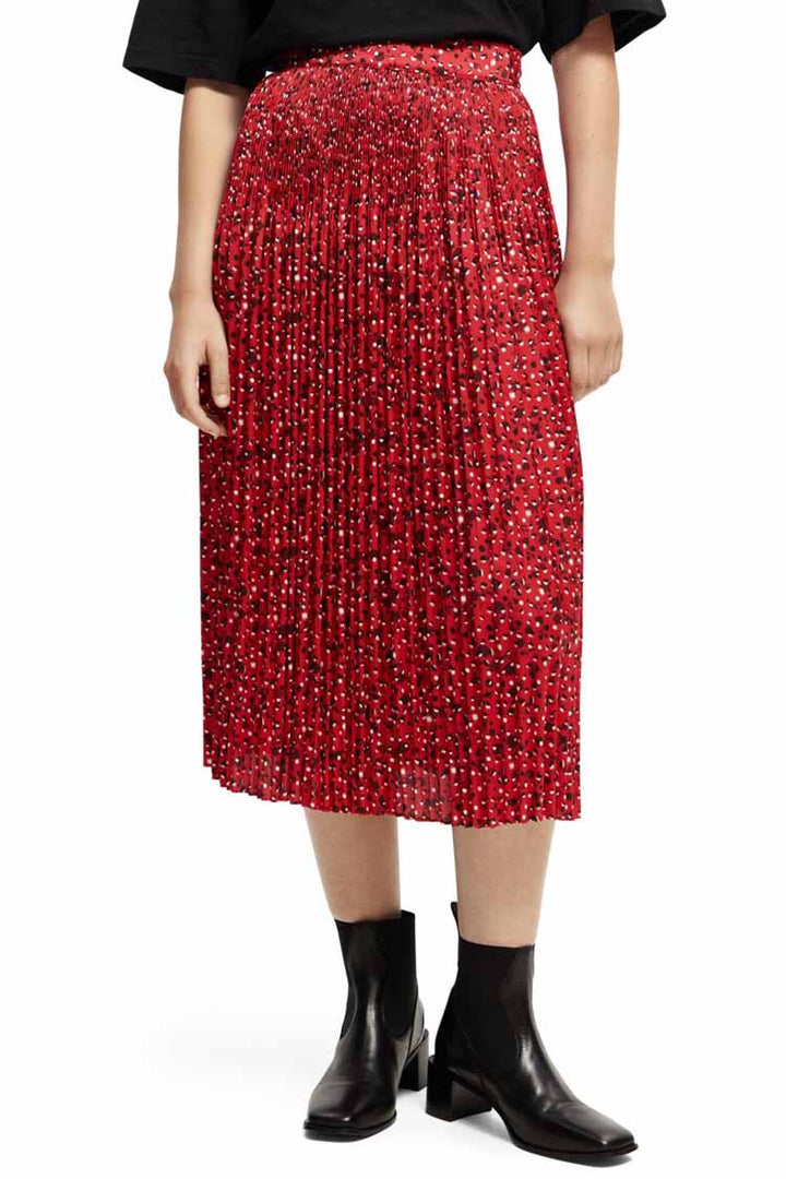 Pleated printed midi skirt | FINAL SALE