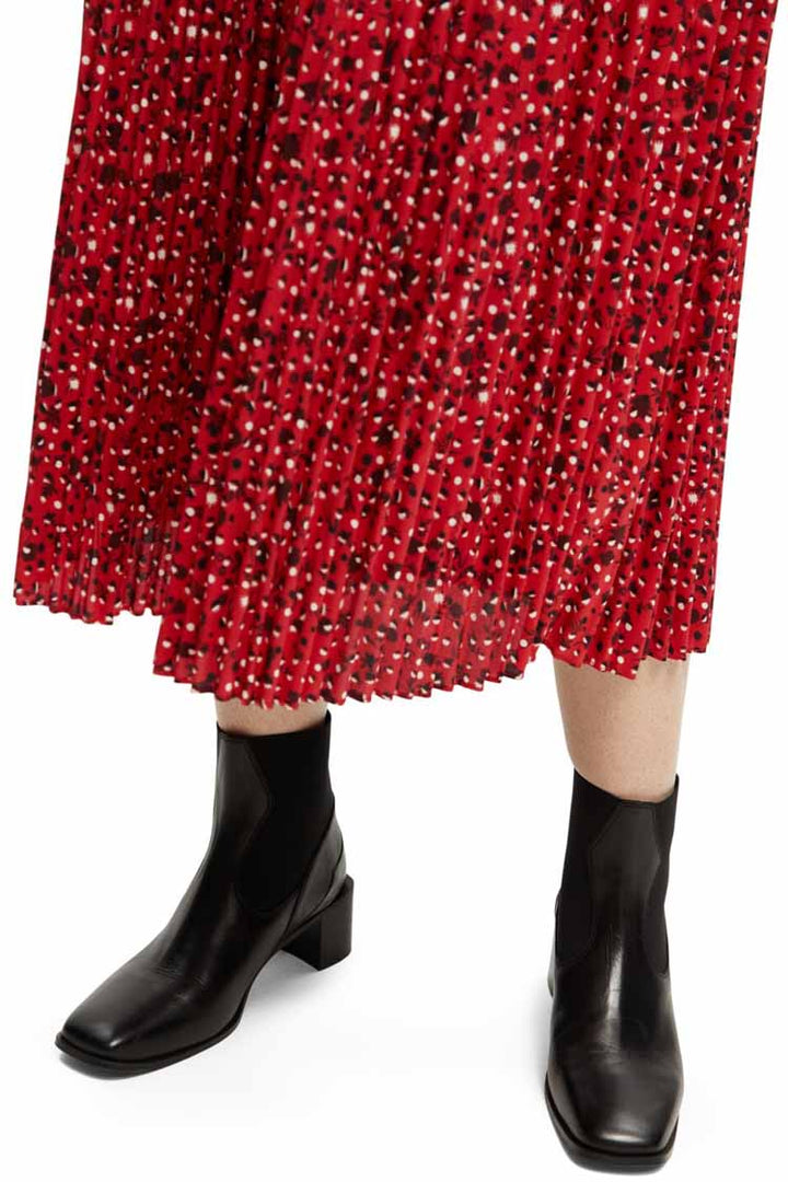 Pleated printed midi skirt | FINAL SALE