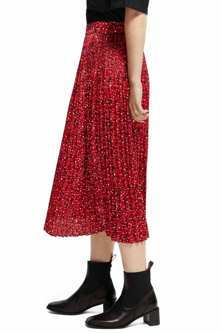 Pleated printed midi skirt | FINAL SALE